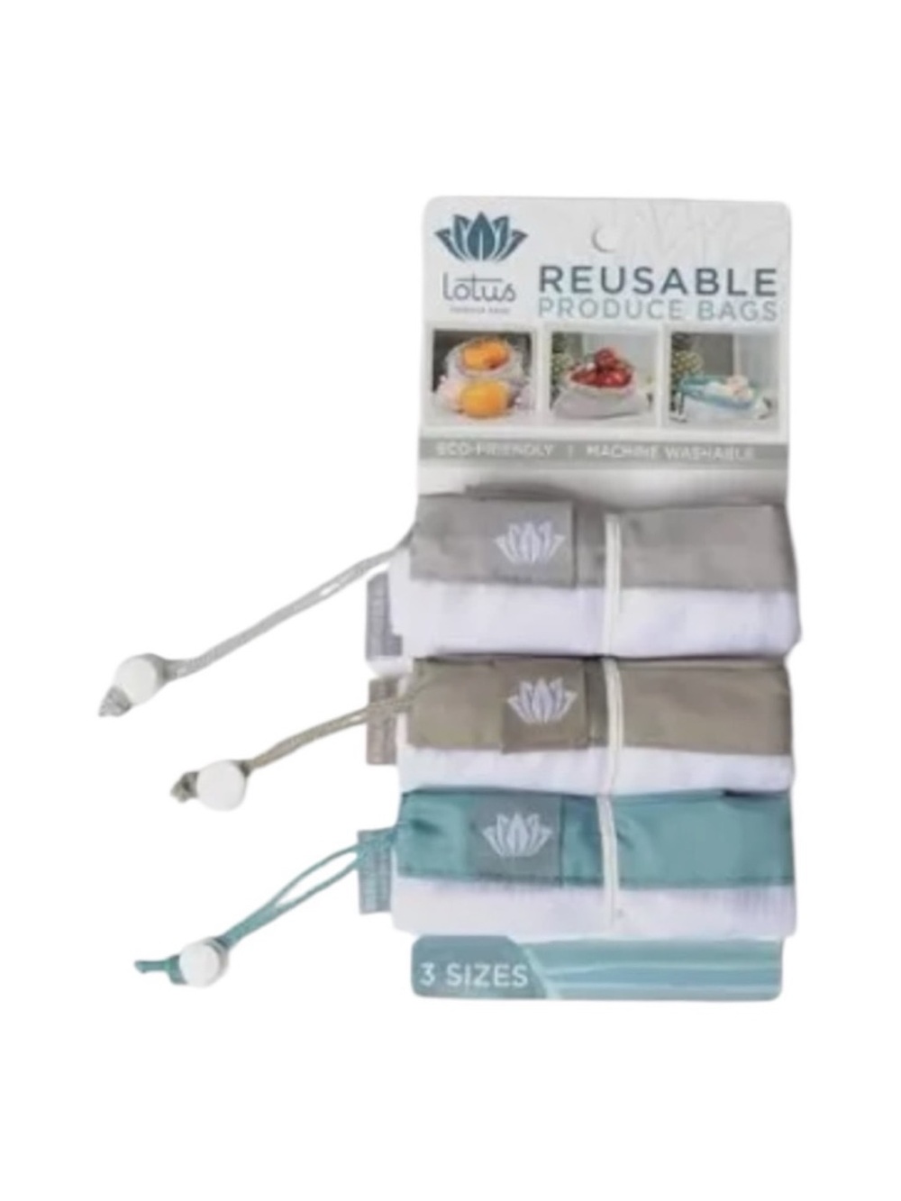 Lotus Reusable Produce Bags Set of 3